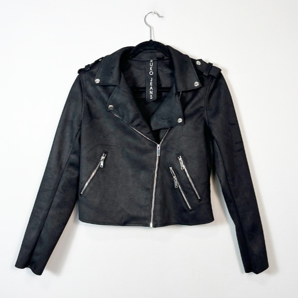 Women's Black Suede Jacket - Picture 2 of 6